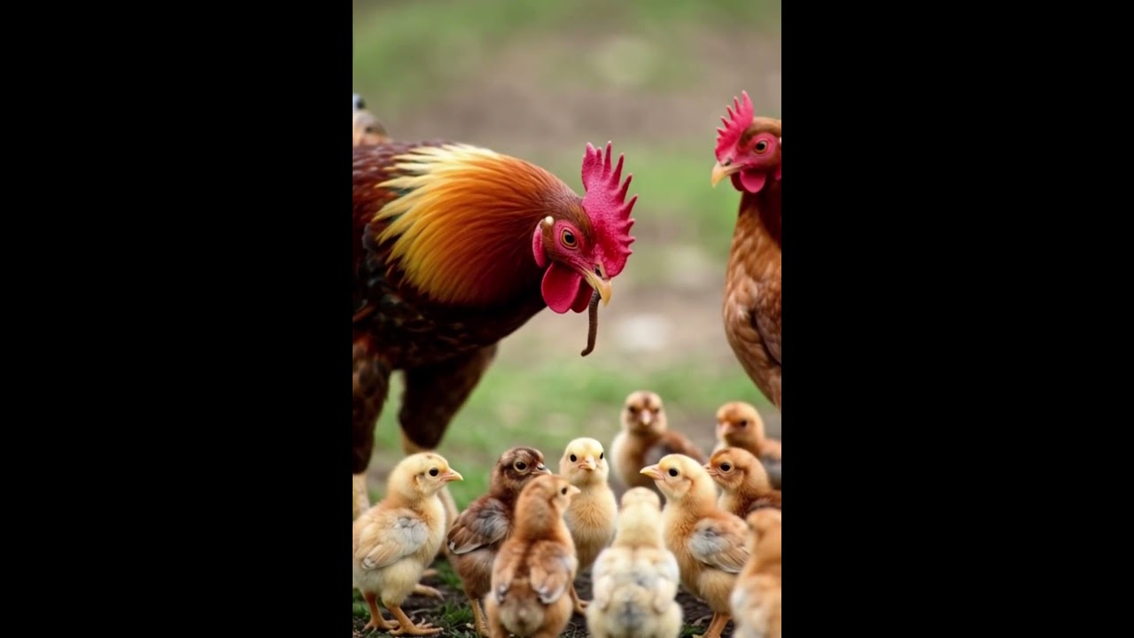 A truly warm and loving chicken family. 