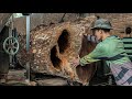 As the Trembesi Wood Was Cut Open ‼️ Something Unexpected Came Out!