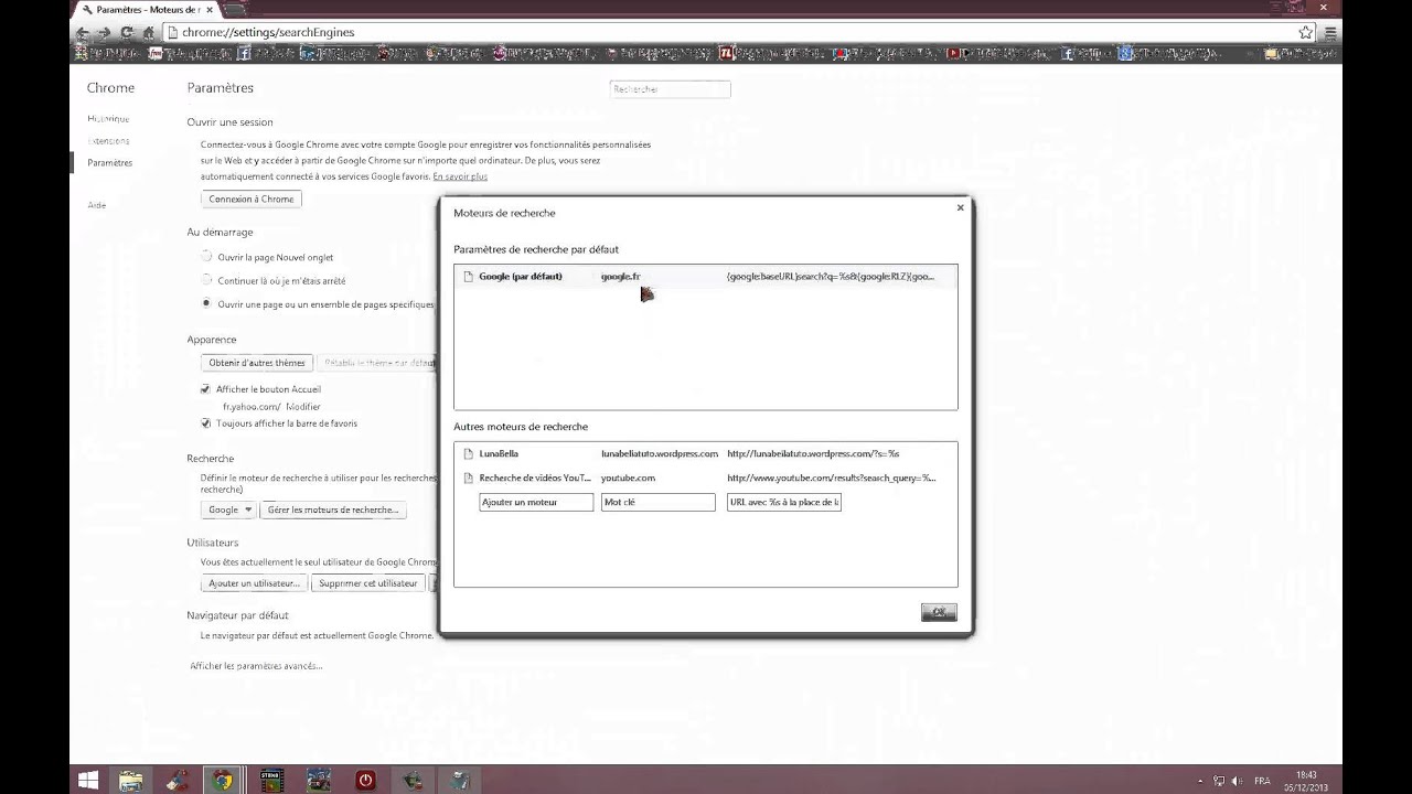 Changer de moteur de recherche youtube