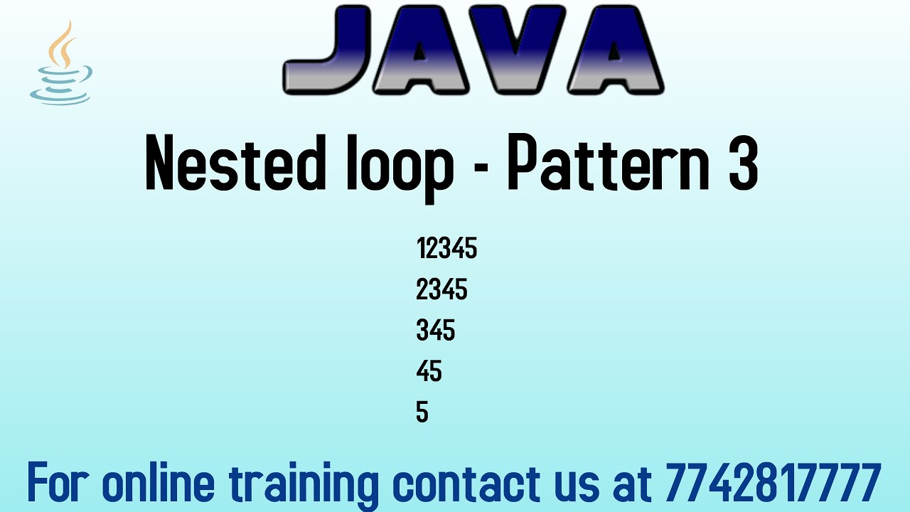 Pattern program in java - YouTube