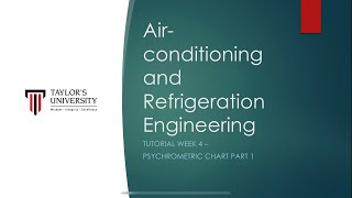 HVAC MARCH 2020 Week 4 Tutorial - Psychrometric Chart pt. 1