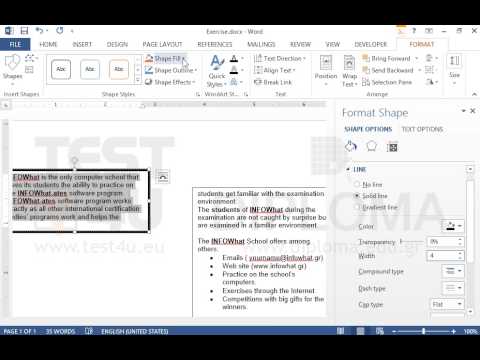 Make sure the text flows from the left to the right textbox. Then, apply papyrus texture and 4pt...