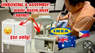 UNBOXING AND ASSEMBLY IKEA WASH-BASIN BASE CABINET UNDER THE TOILET SINK