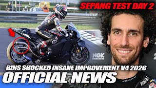 INSANE Official Sepang TEST DAY 2 Alex Rins SHOCKED New Yamaha V4 2026 HUGE IMPROVEMENT