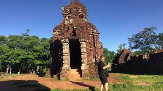 Anthony Ashworth Dowsing the earth energy lines My Son Temple Vietnam