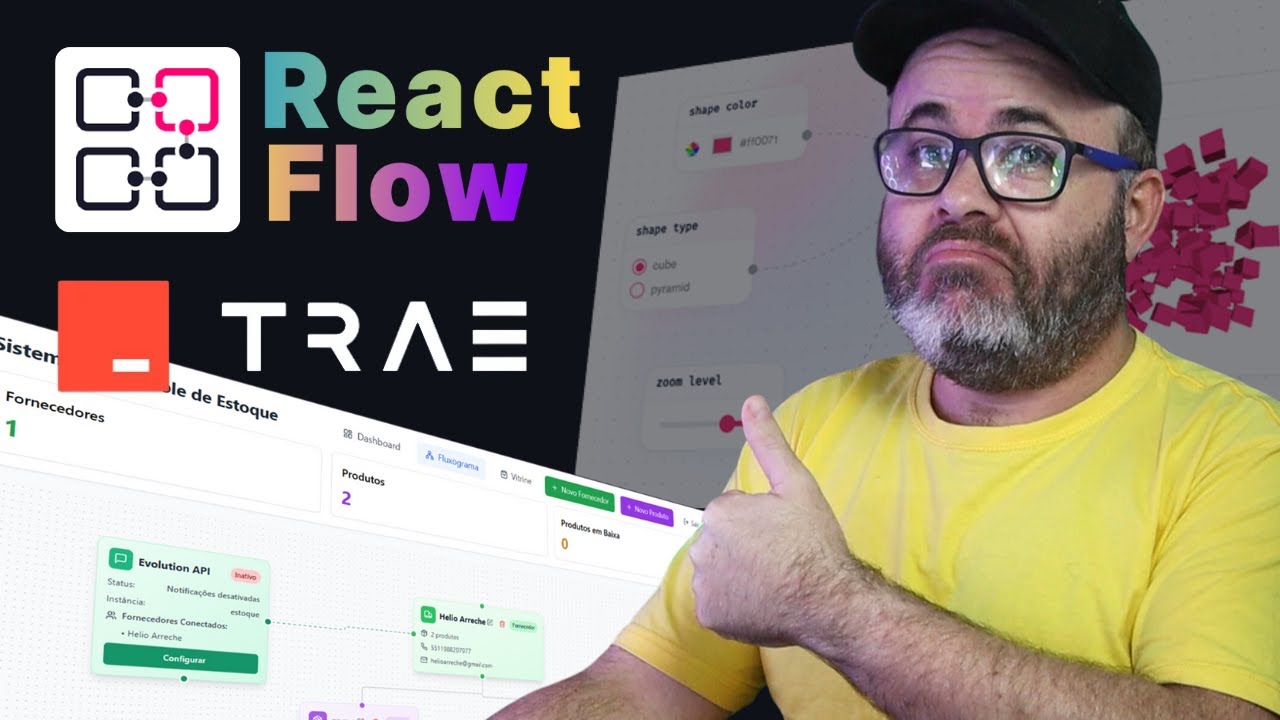 React Flow + Trae - Tecnologia super inovadora para criar APPs - YouTube