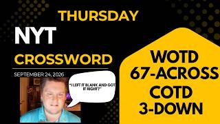 NYT Crossword | September 24, 2026