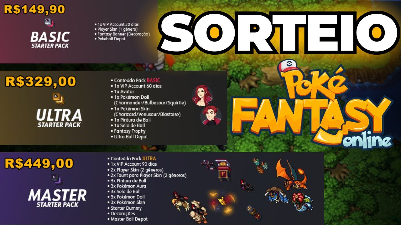 ACESSO AO BETA FECHADO +SKIN UNICA +VIP +ITEM - SORTEIO POKEFANTASY!