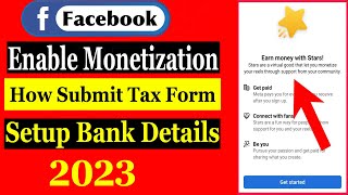 How To Apply For Facebook Monetization And How To Submit Tax Form 2023