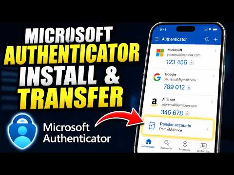 How to install Microsoft Authenticator and move accounts to new phone - Quick Tutorial