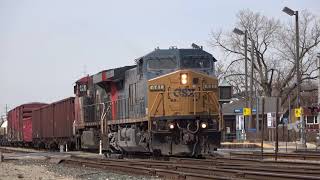 Freight Train CSX & CN Are Foreign Power On The CP At Franklin Park Illinois