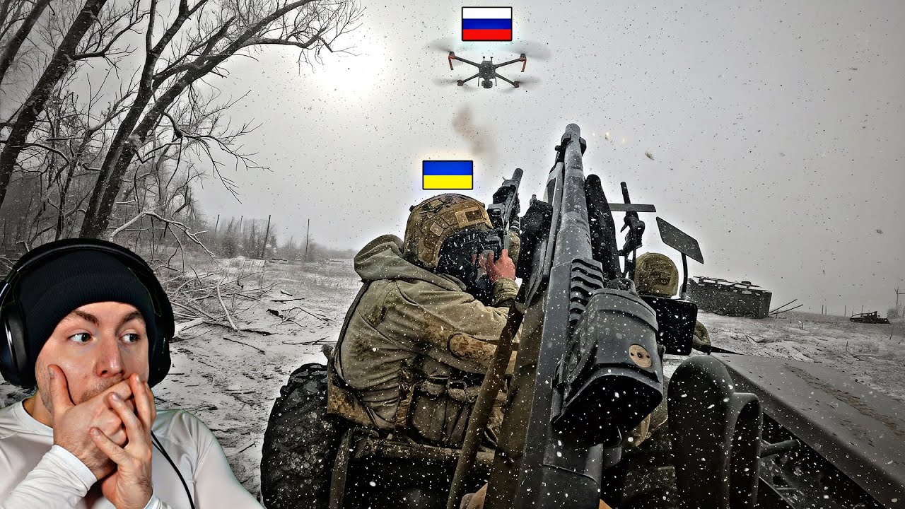 Украинские солдаты сбили российский беспилотник в упор | Кадры боевых действий