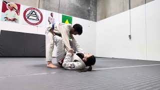 Single Leg Backsweep ( hook sweep ) blue to purple / Kristen De Bruycker