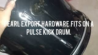 Pearl Export hardware fits on a pulse kick drum. lol #drums #drummers