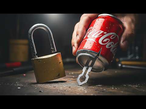 DIY Homemade Tool & Engineering Experiment: How a Soda Can Interacts with a Padlock