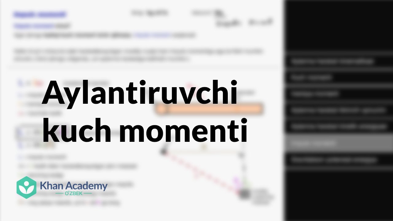 Aylantiruvchi kuch momenti | Misol yechish| Fizika