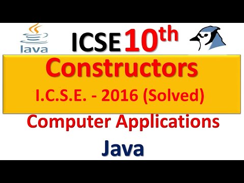 ICSE 10th Computer Application|| Constructors in Java || By Piyush Sarswat