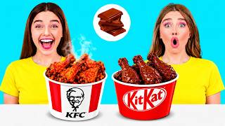 Real Food vs Chocolate Food Challenge | Funny Situations in Kitchen by GoFun Challenge