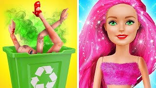 AMAZING DOLL MAKEOVER || Good vs Bad Beauty Total DIY Transformation! by 123 GO!