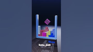 Tetris Softbody Mesh 540 / Blender Animation #softbody #games #tetris #gaming #animation #puzzle