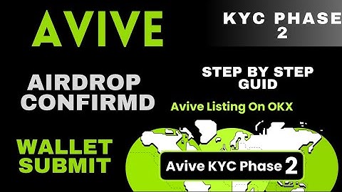 Avive KYC Phase 2 || Wallet Address Submit || How To Submit Wallet