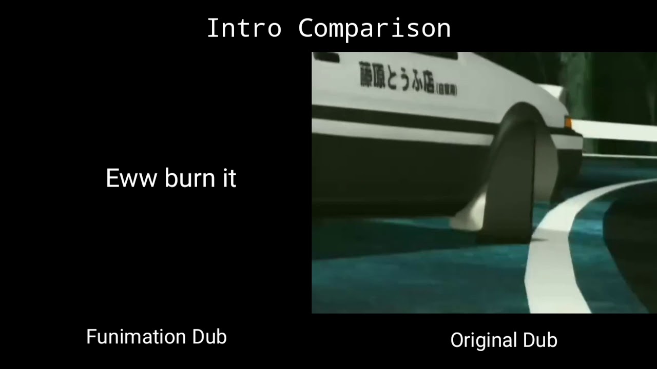 Initial D Original Dub Vs Funimation Dub Comparison Youtube