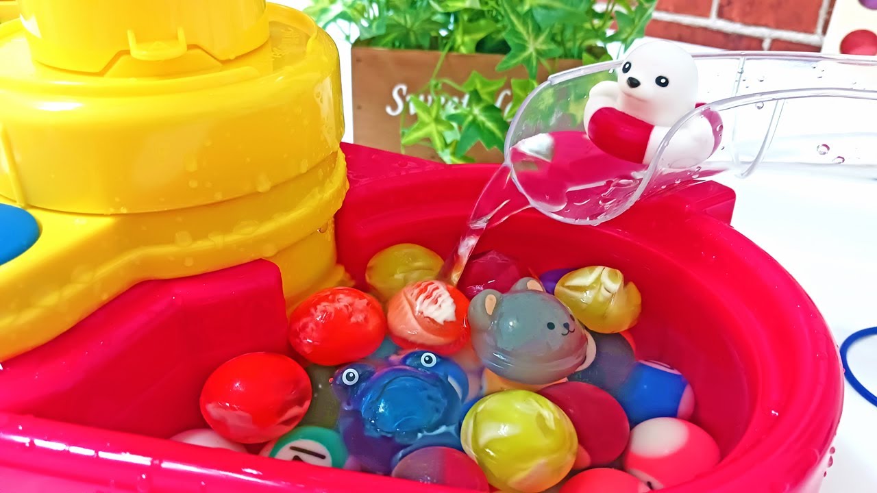 Water marble run lace ☆ Transparent slider x transparent capsule ball x unique ball