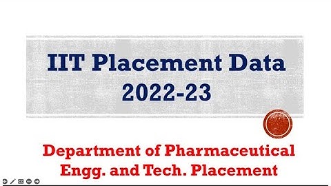IIT BHU placements-Pharmaceutical Engineering and Technology Department 2022-23