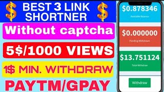Best Url Shortner Without Captcha || Best 3 Url Shortner || No Pop ads || 2020