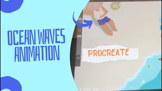 Ocean waves animation in procreate | Tejudoodleart