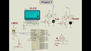 Project 1: LM35 Temperature Sensor, GLCD, Transistor, Relay & Internal EEPROM | Embedded Systems
