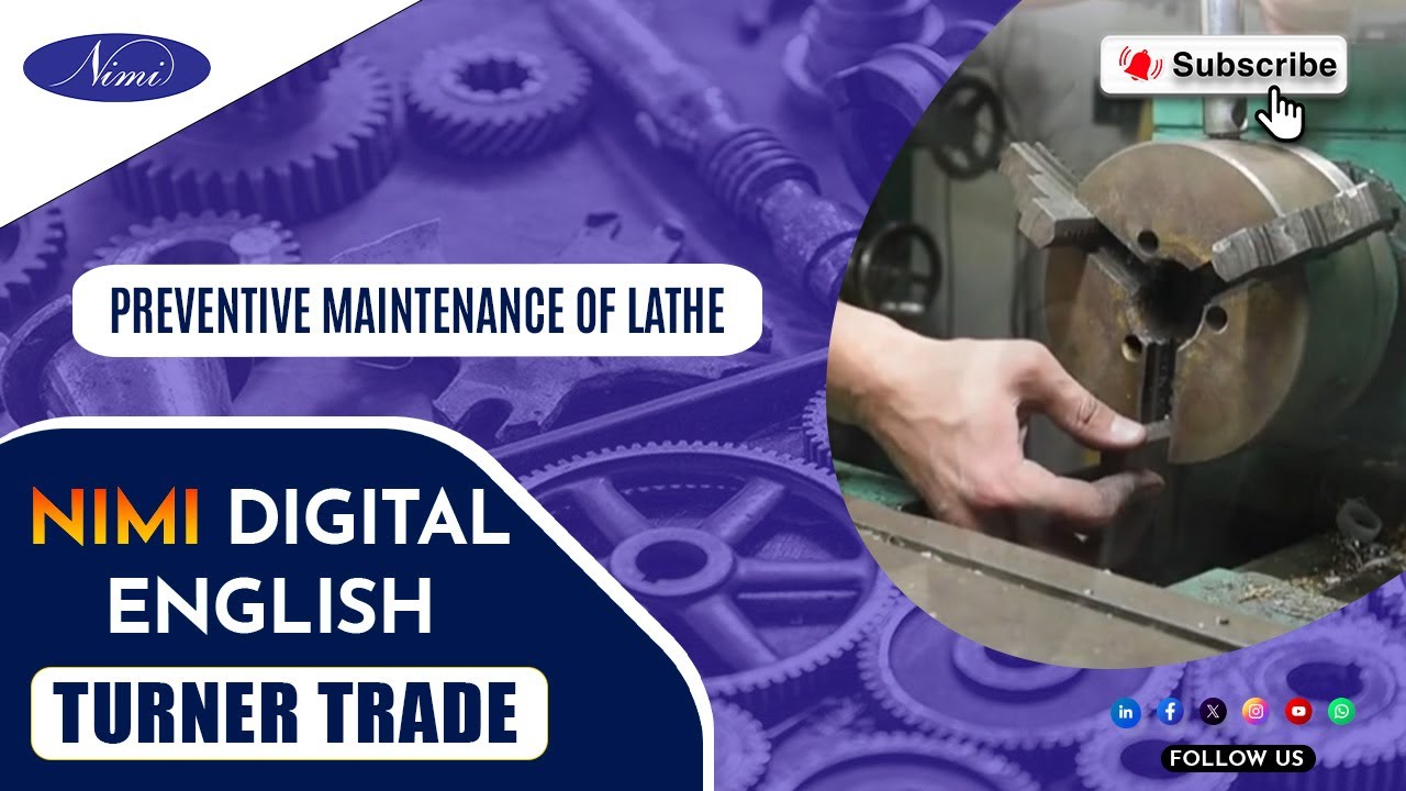 Preventive maintenance of lathe | NIMI | DIGITAL | ENGLISH |