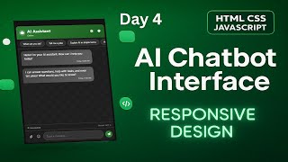 Ai ChatBot with HTML, CSS, JavaScript and Animation, full responsive | Day 4