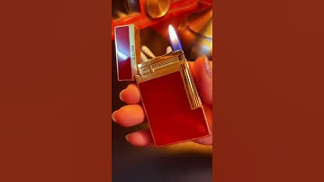 Bật lửa Dupont sơn mài đỏ trơn viền vàng D61 -  SĐT: 0966803280 - |Deva Shop