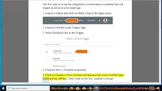 Link LiveChat w/ Basecamp through Zapier
