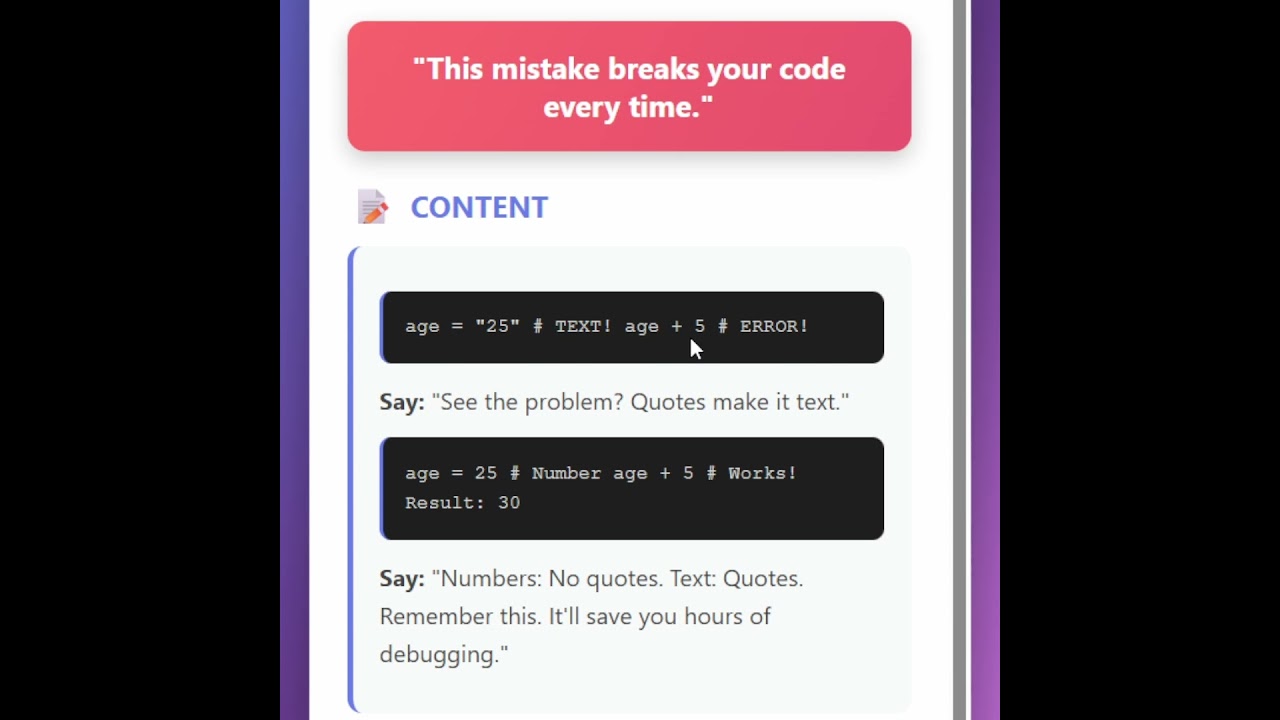 The Data Type Mistake That Breaks Your Code