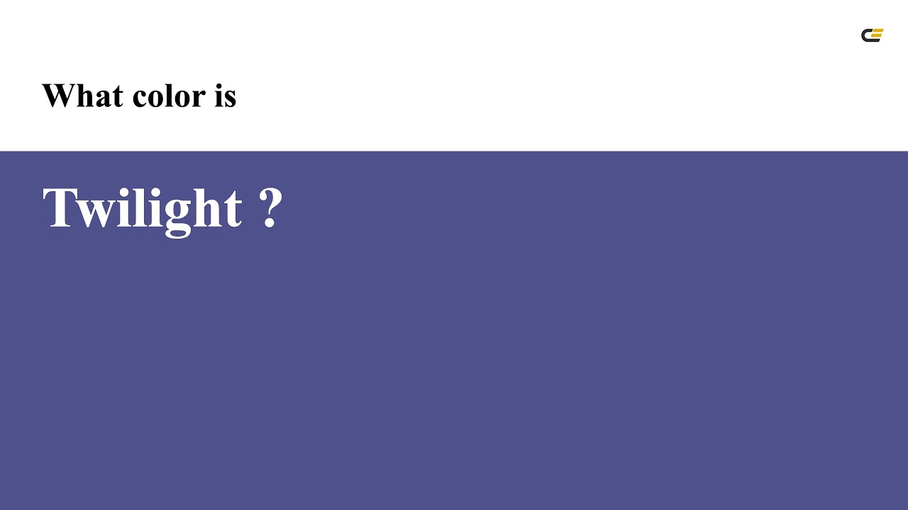 Twilight color 