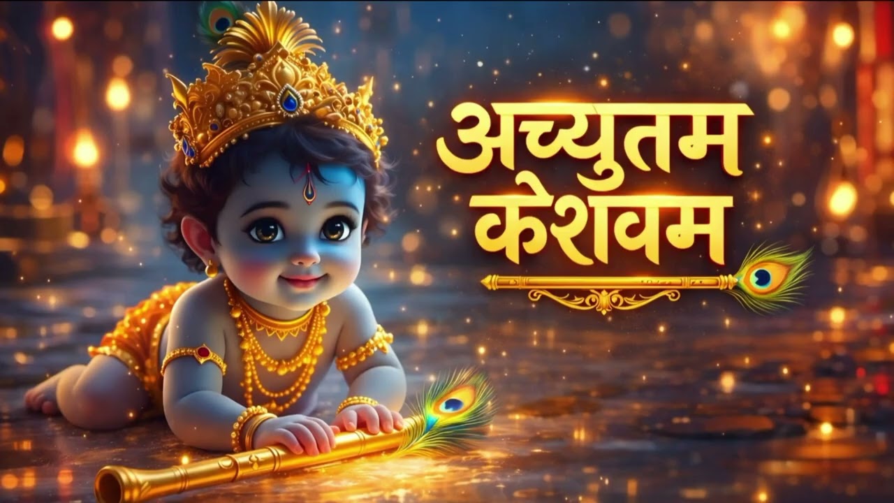 अच्युतम केशवम - Lyrical | Achyutam Keshavam Krishna Damodaram | Krishna Bhajan