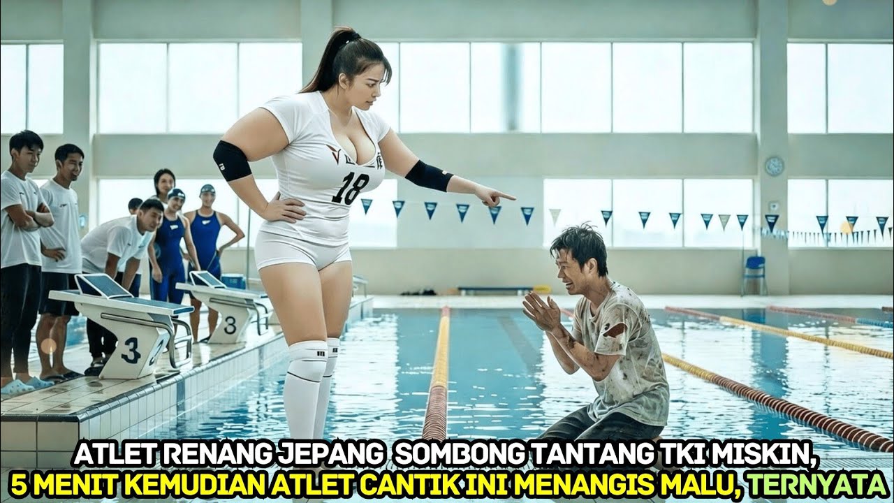 Kalau kamu bisa kalahkan aku di kolam ini, aku beri kamu emas 1kg, Atlet Renang tantang Tki Miskin.