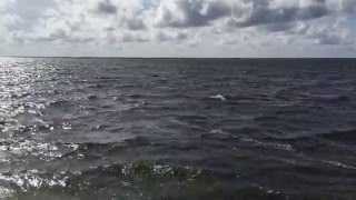 Throwing rock into the sea