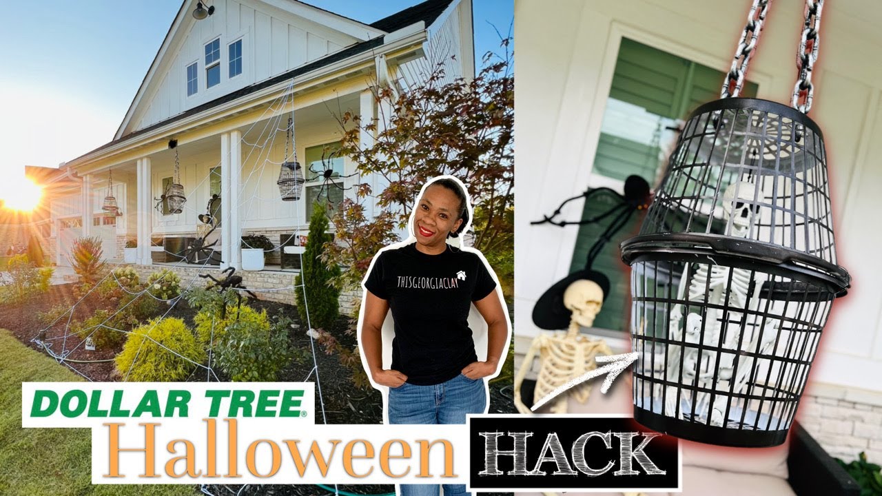 DIY Dollar Tree Halloween Hack! Pinterest inspired skeleton cages
