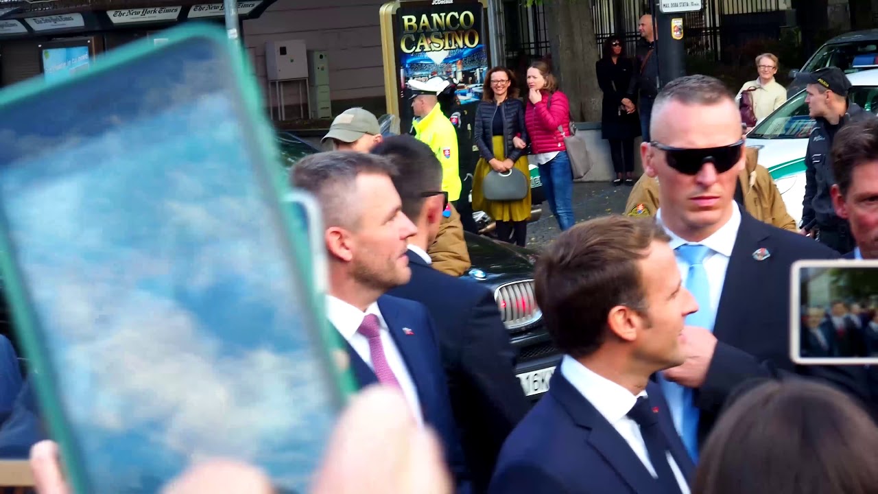 President Emmanuel Macron In Bratislava 26. 10. 2018