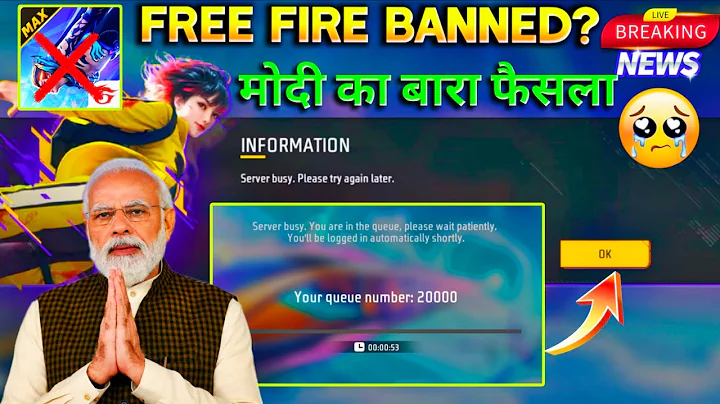 Server Busy, Please Try Again later problem free fire 😭 - How to solve it ?