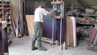 Homemade Panel Saw From Pipes And Castors -- Every Workshop Should Have One!