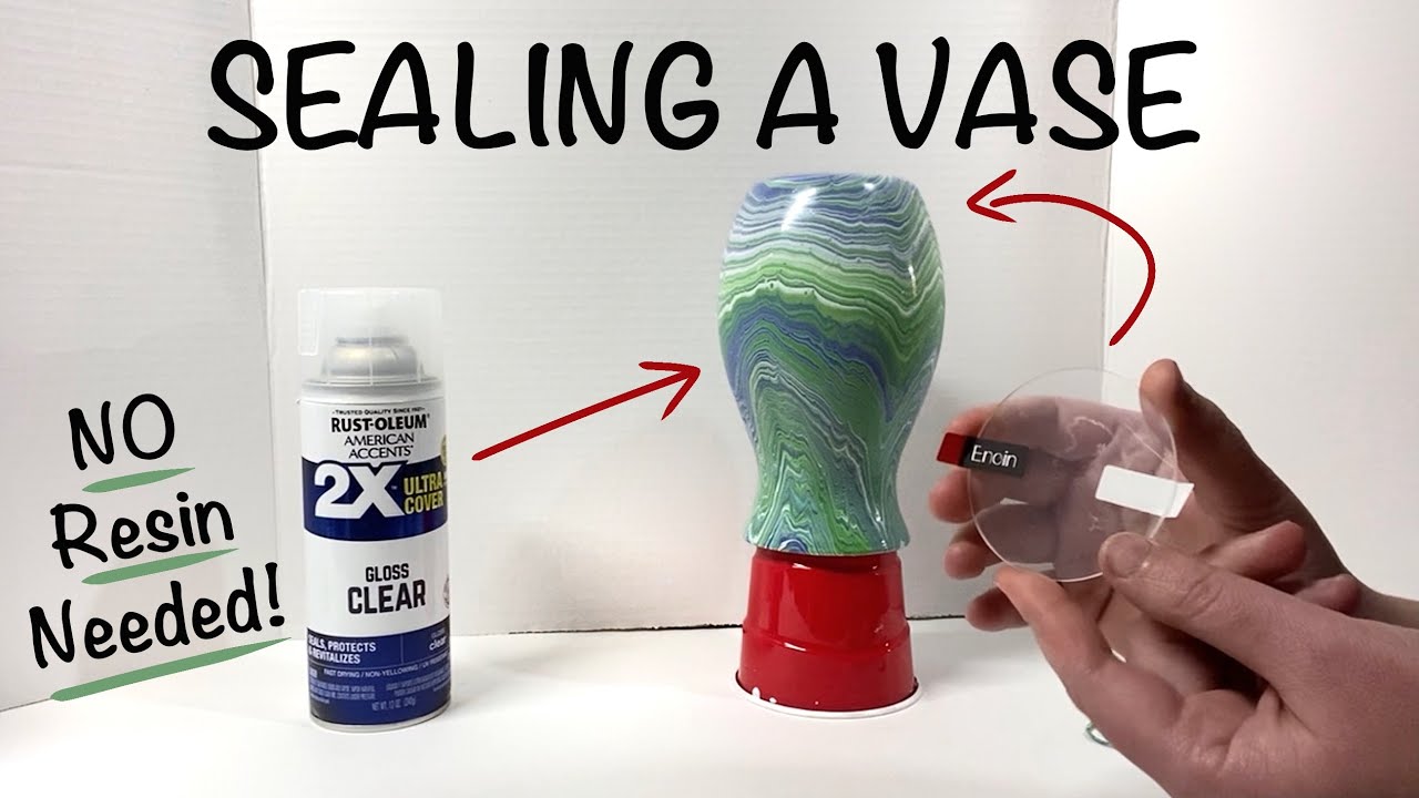How To Seal A Painted Vase Without Resin! ~ Finishing An Acrylic Pour Vase