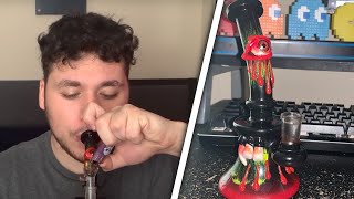 TRYING MY *NEW* 100$ GLASS PIECE! SMOKE SESH 🔥