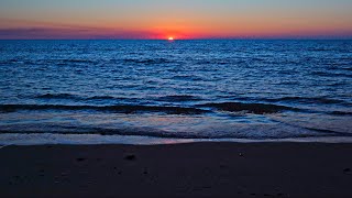 Bright Sunset on The Beach with Mesmerising Waves ASMR, 1.5H Full Video in 4K