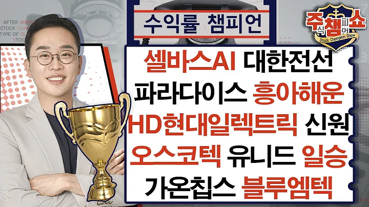 대한전선, 신원, 셀바스AI, 파라다이스, HD현대일렉트릭, 오스코텍, 유니드, 가온칩스, 블루엠텍, 흥아해운, 일승_주식 챔피언 쇼 (20241218)