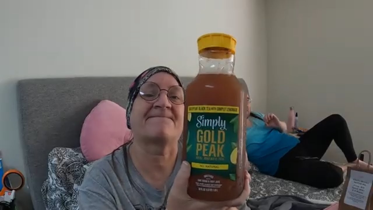 Simply gold peak lemonade black tea taste test and review