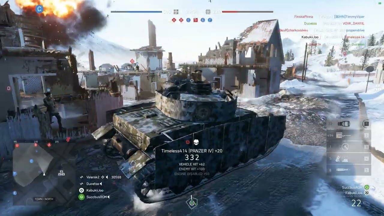 Battlefield 5 Tank shoots down plane